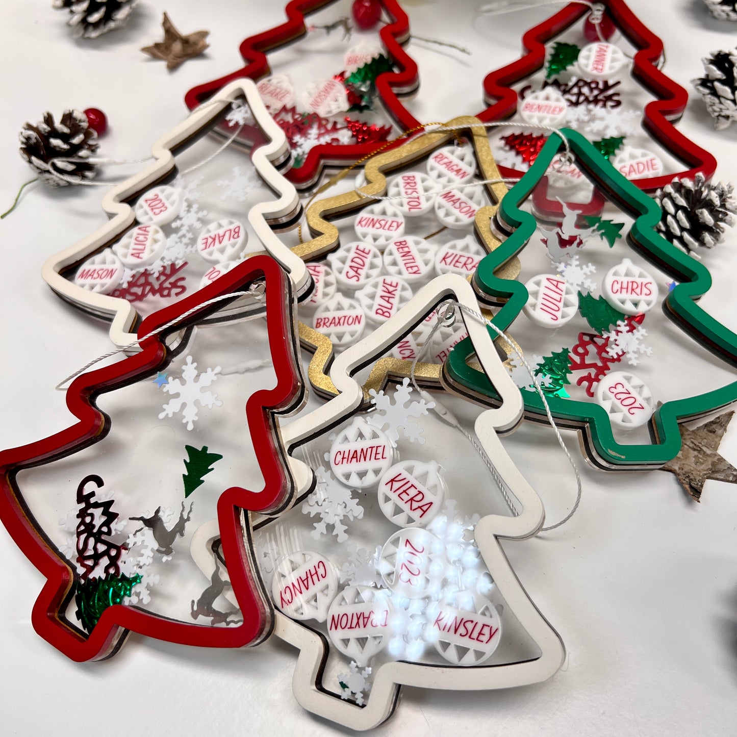 Family tree shaker ornament