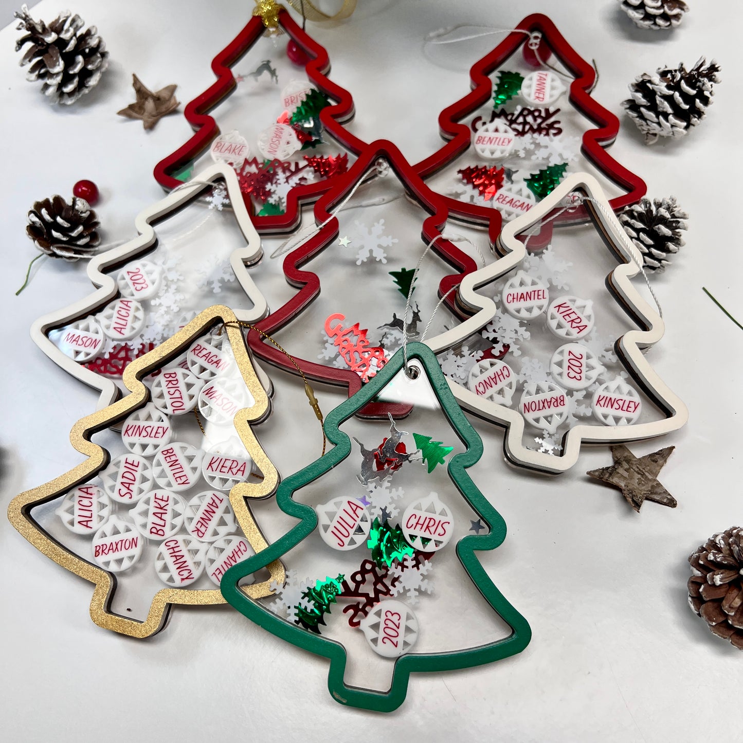 Family tree shaker ornament