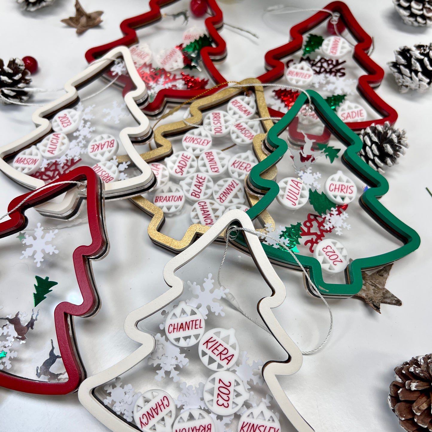 Family tree shaker ornament