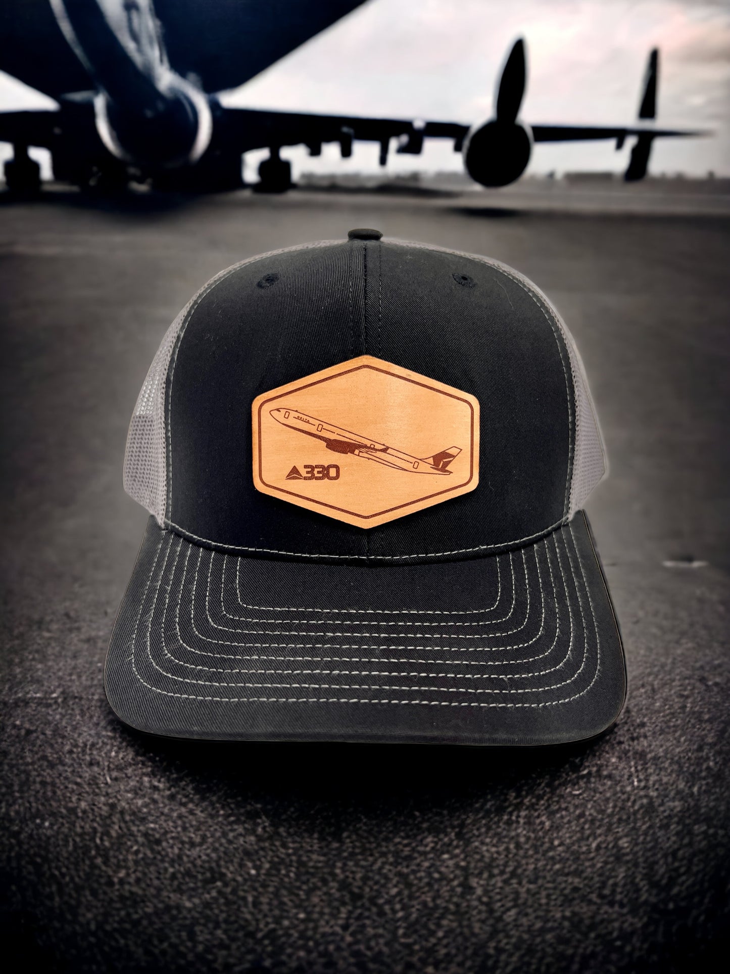 Hat with Genuine leather Patch