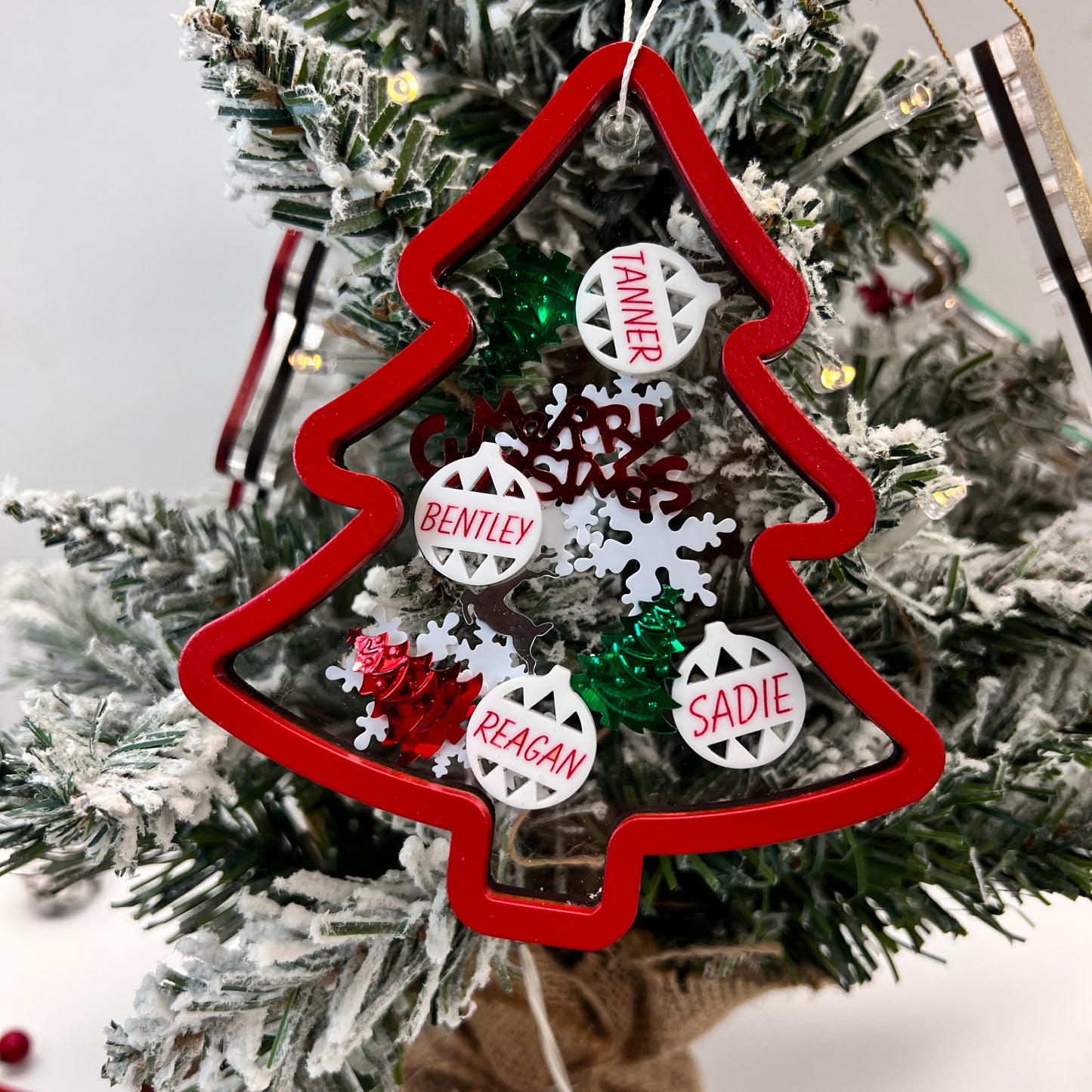 Family tree shaker ornament