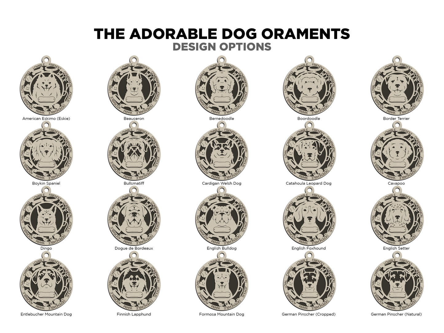 DOG ORNAMENTS PACK 3