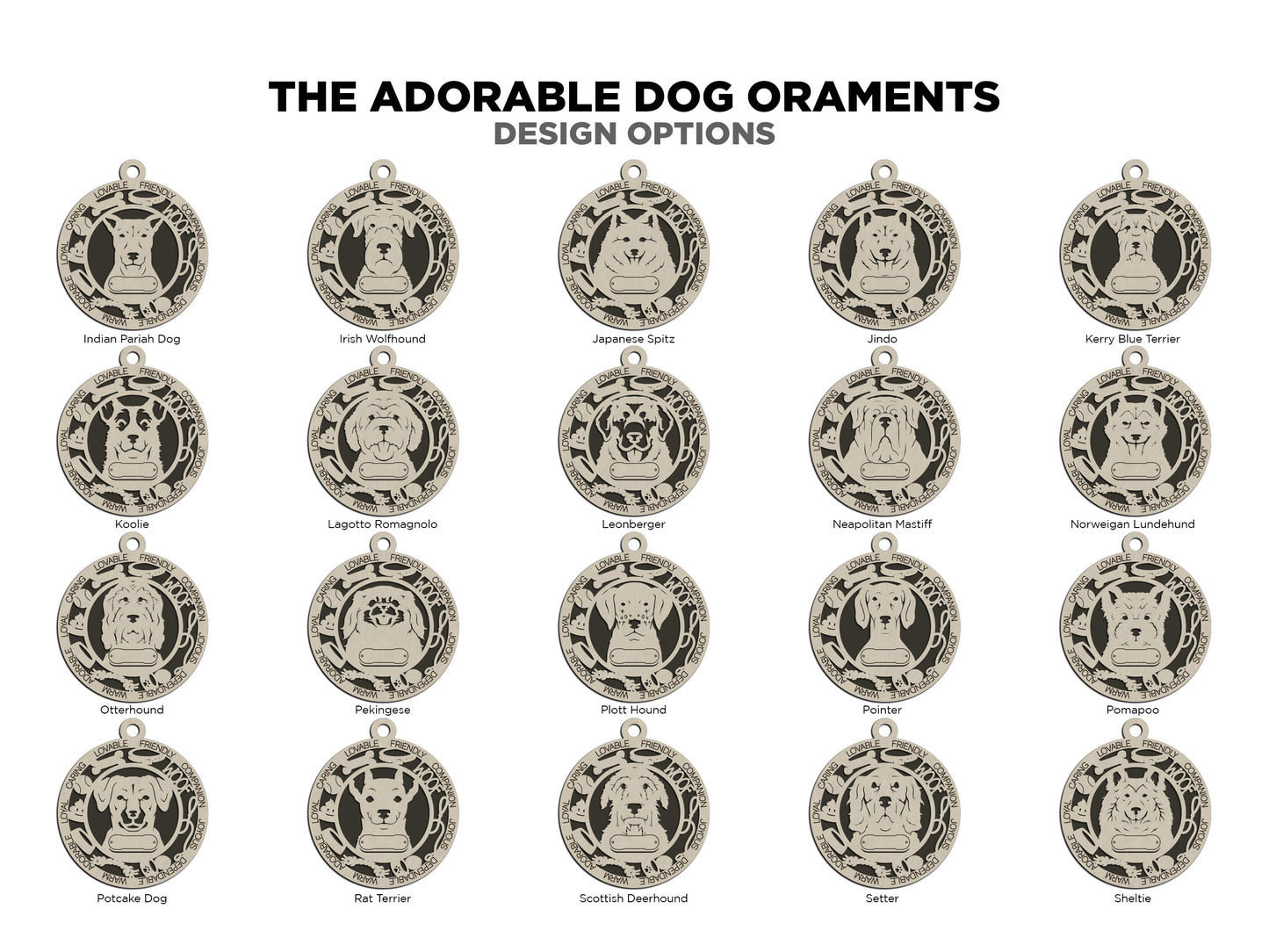 DOG ORNAMENTS PACK 3