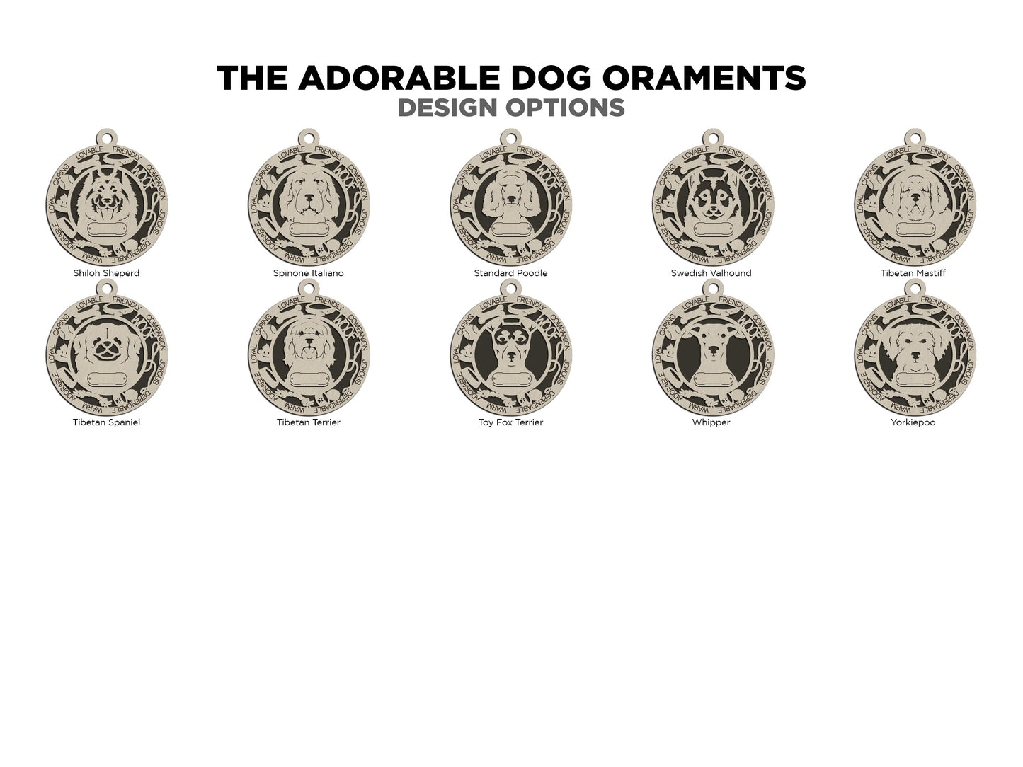 DOG ORNAMENTS PACK 3