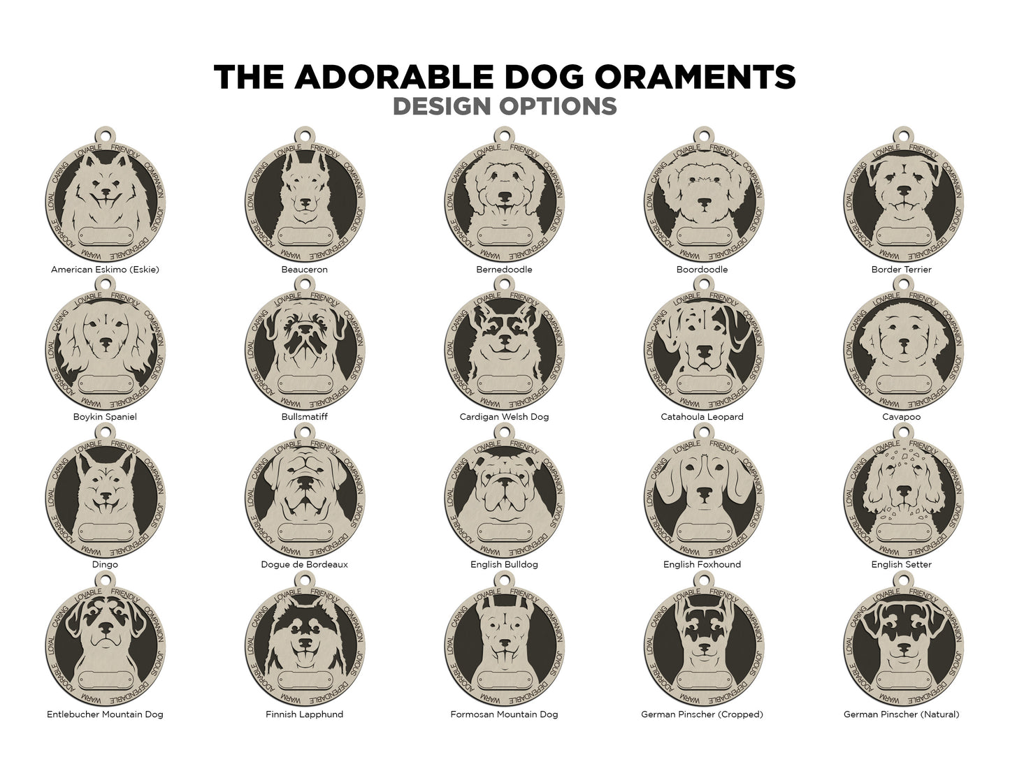 DOG ORNAMENTS PACK 3