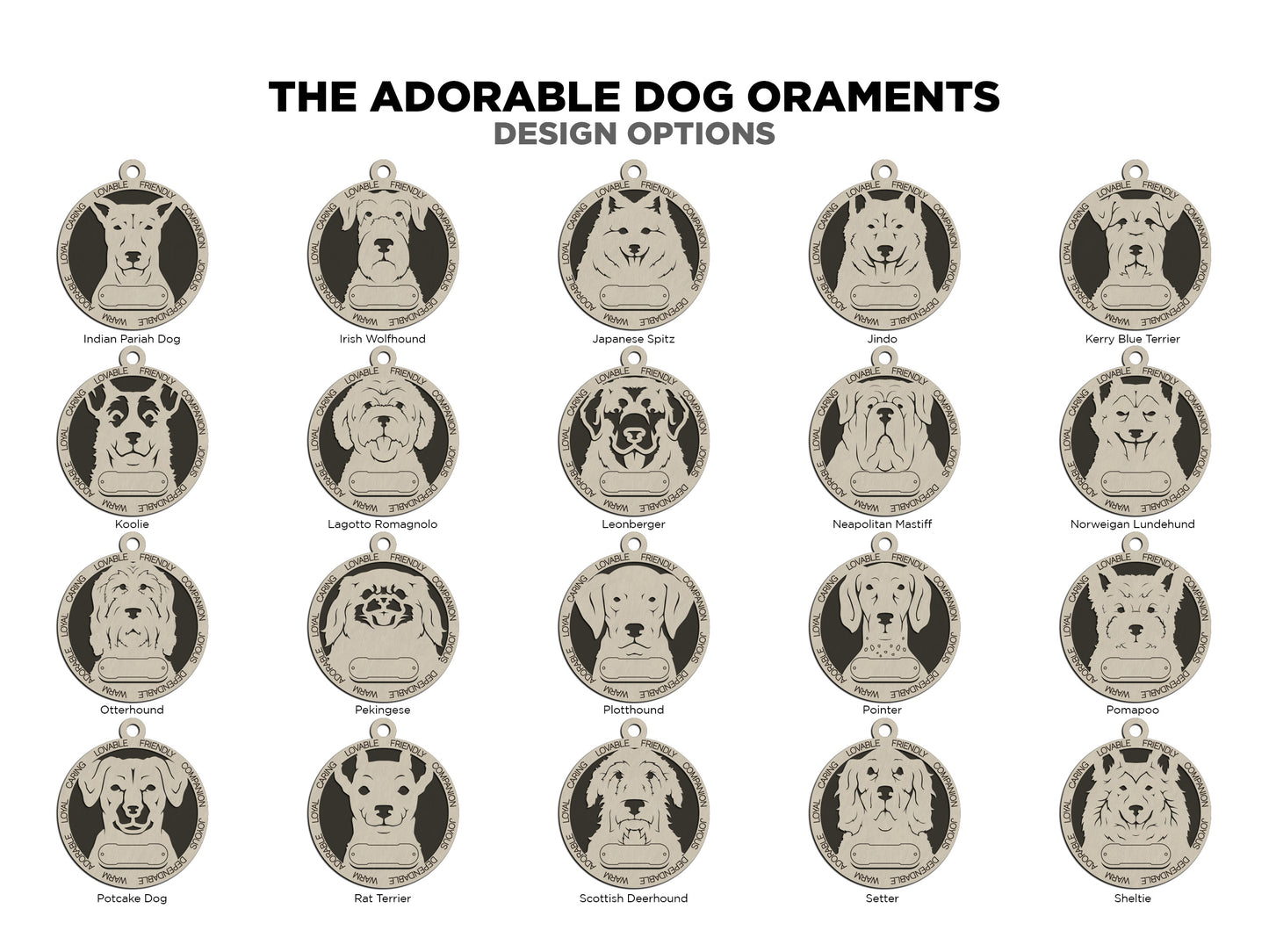 DOG ORNAMENTS PACK 3