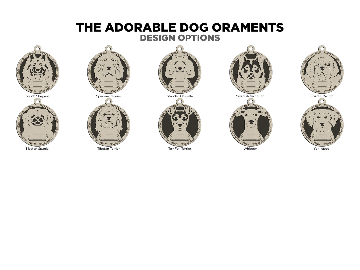 DOG ORNAMENTS PACK 3