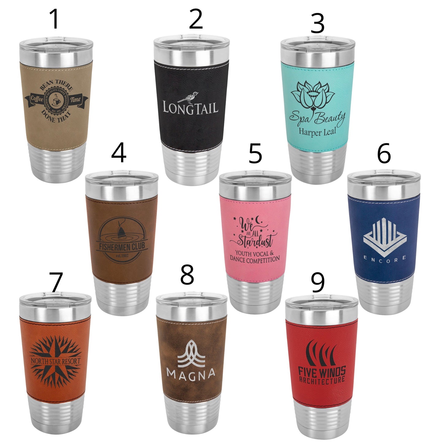 Leatherette Tumblers