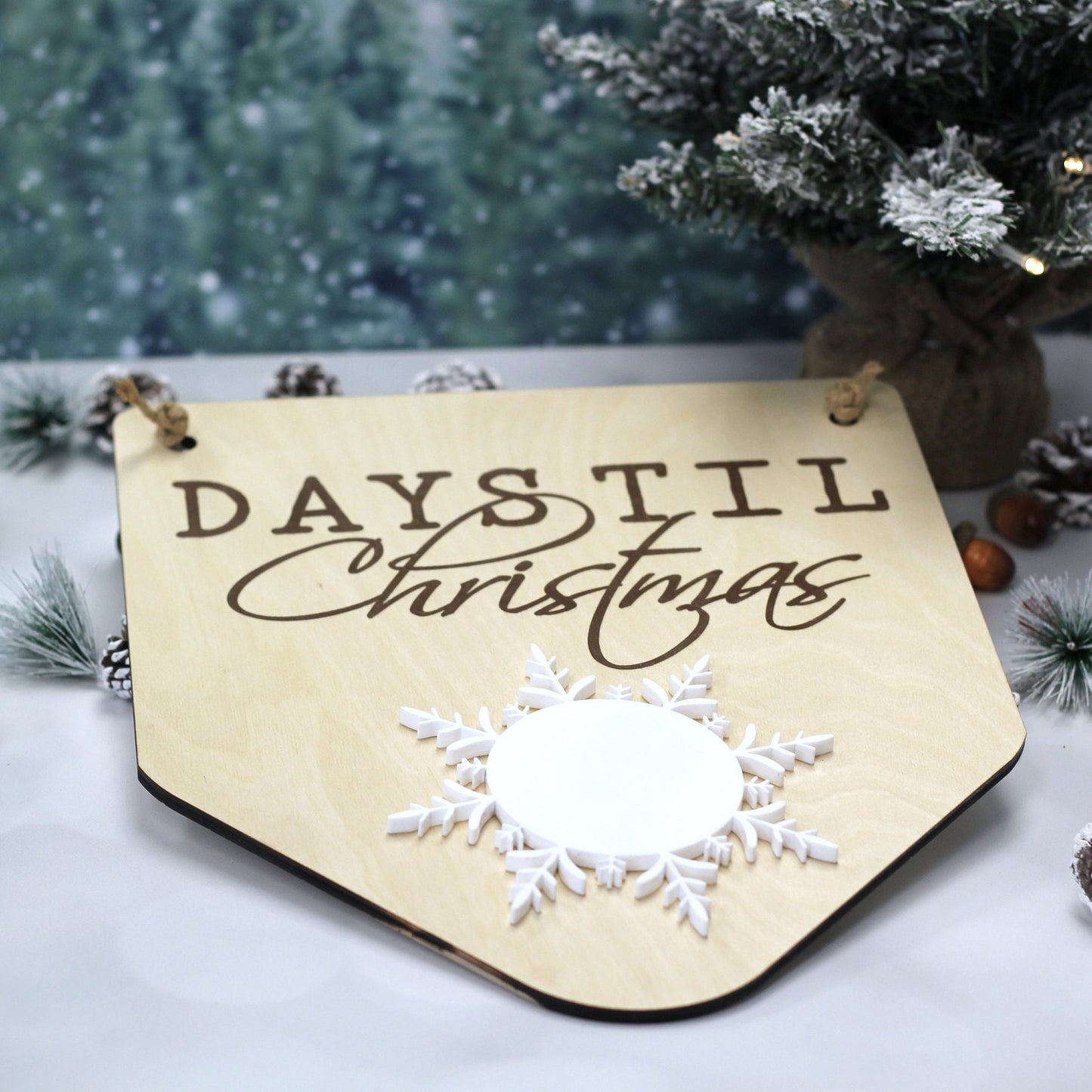 Christmas Countdown Sign, Days Until Christmas, Christmas Calender