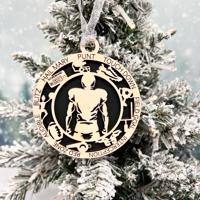 Football Ornament, Football gift, Personalized ornaments