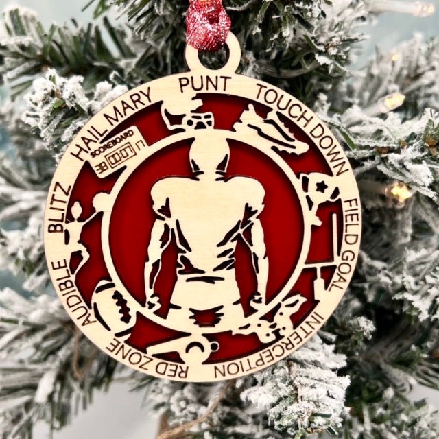 Football Ornament, Football gift, Personalized ornaments