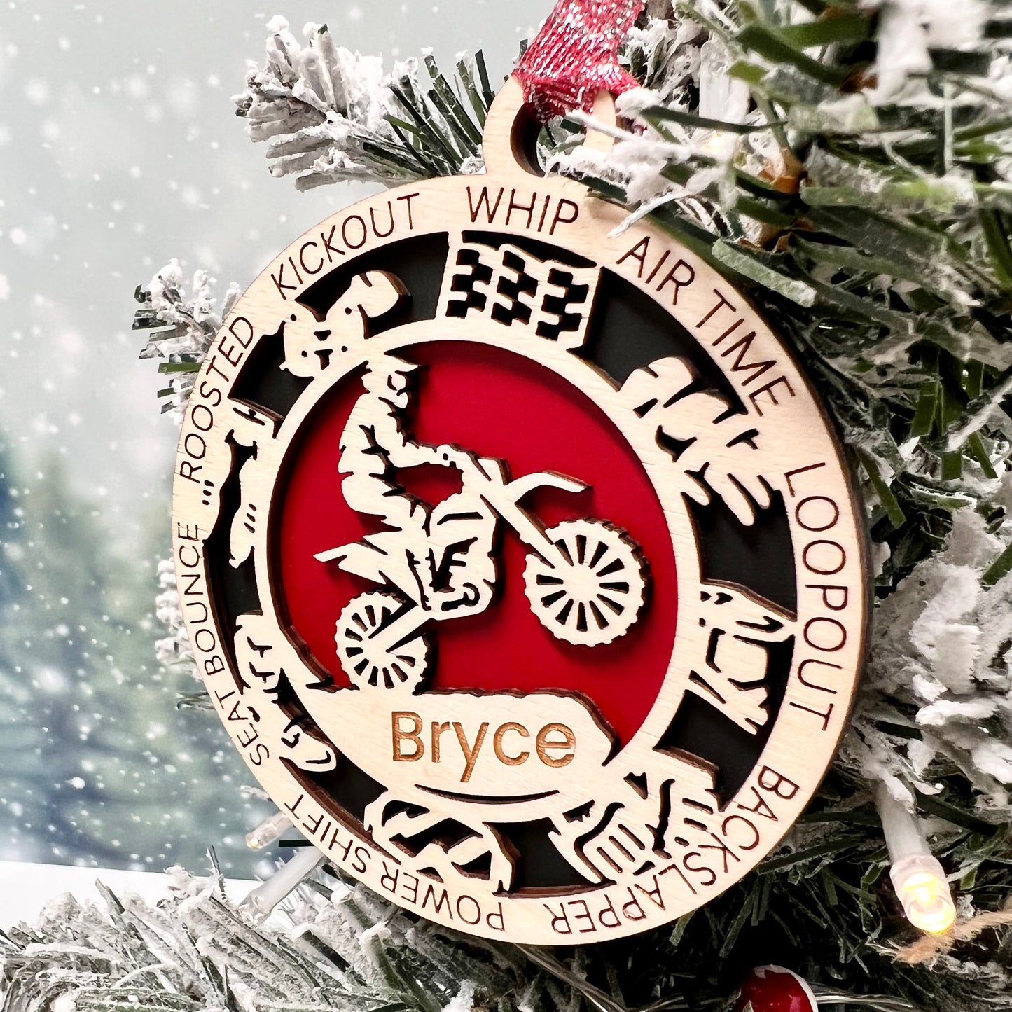 Motor cross Ornament, motor cross gift, Personalized ornaments