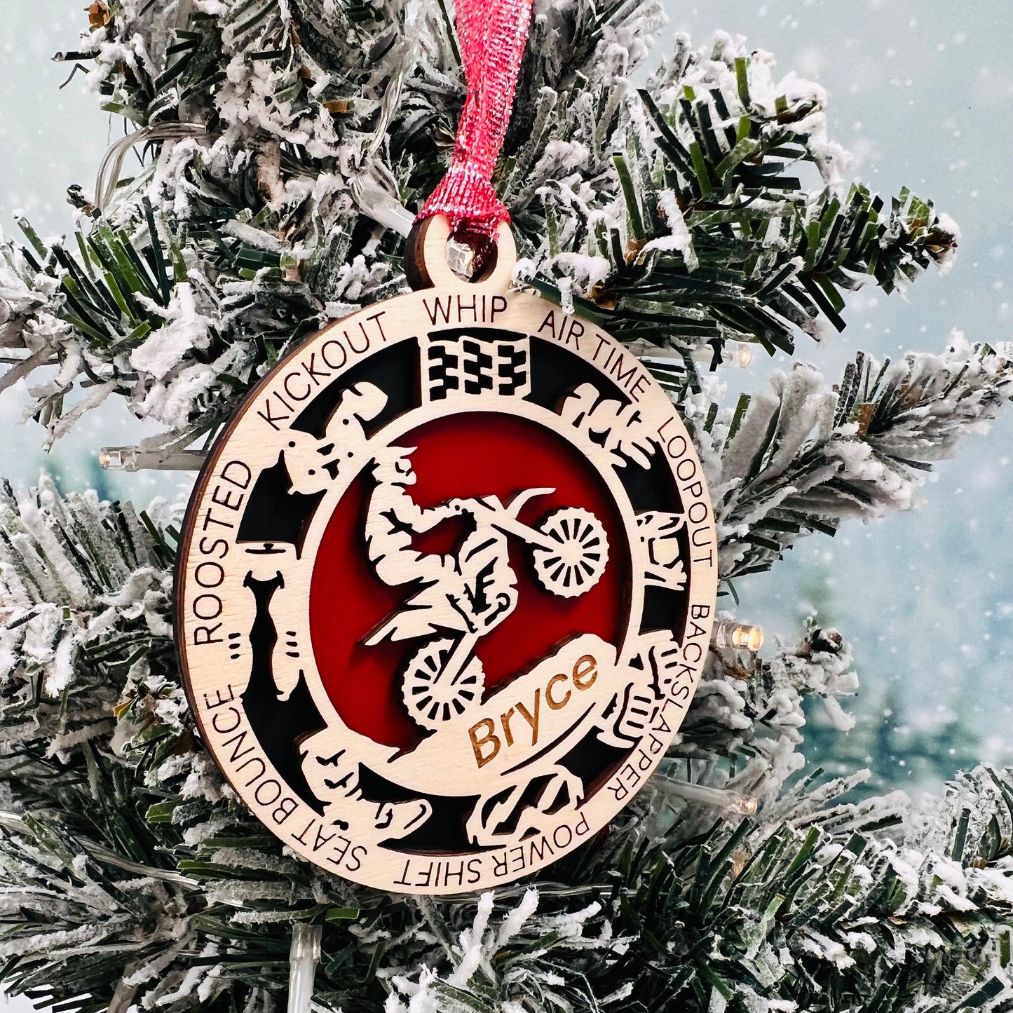Motor cross Ornament, motor cross gift, Personalized ornaments
