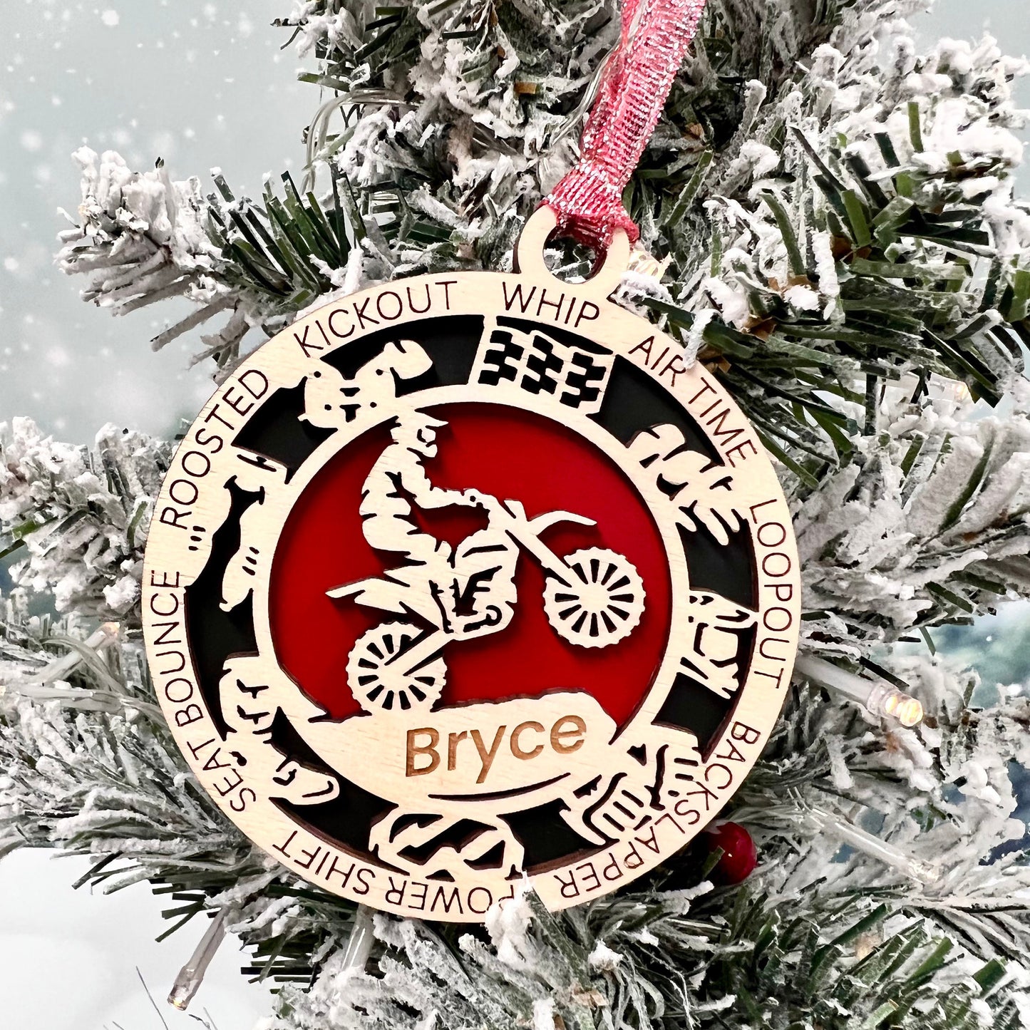 Motor cross Ornament, motor cross gift, Personalized ornaments