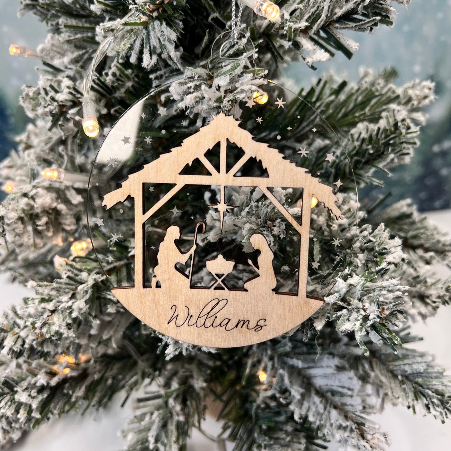 Nativity ornament, personalized ornament
