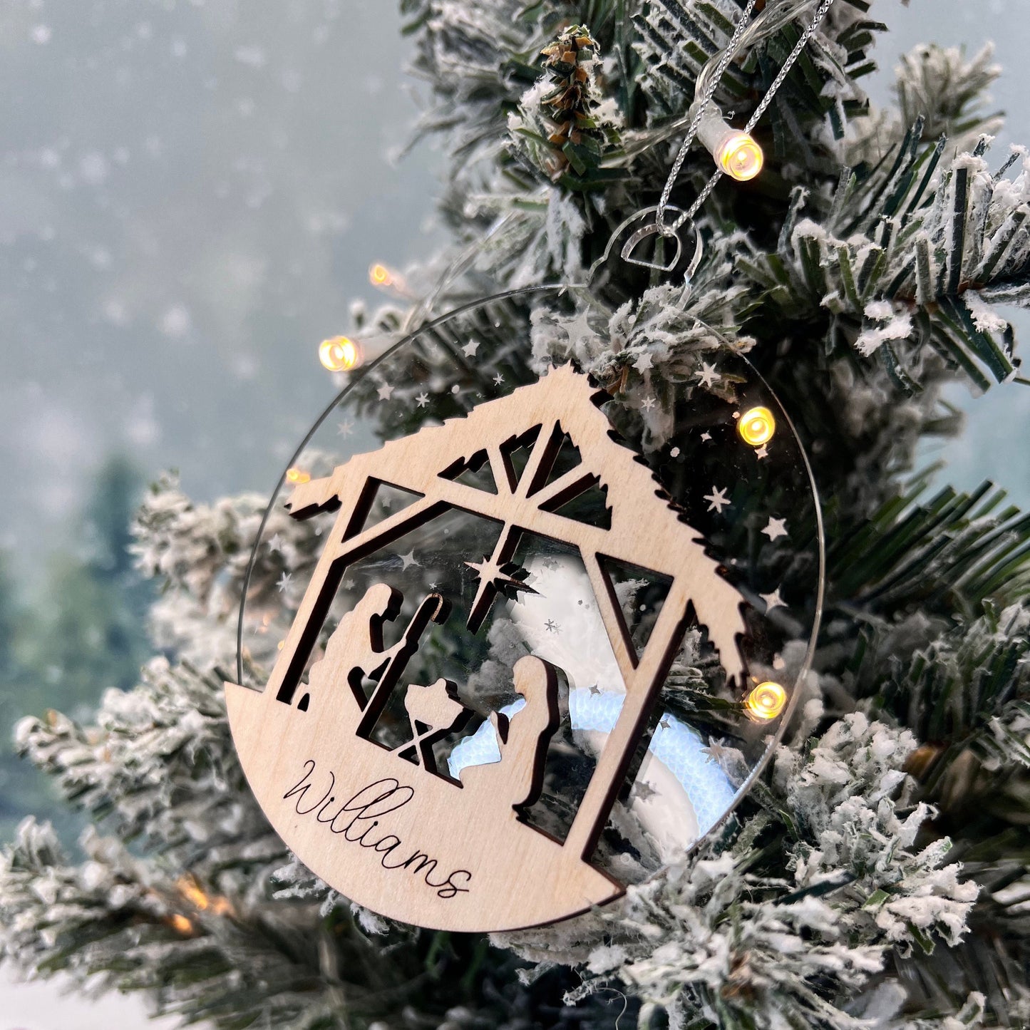 Nativity ornament, personalized ornament