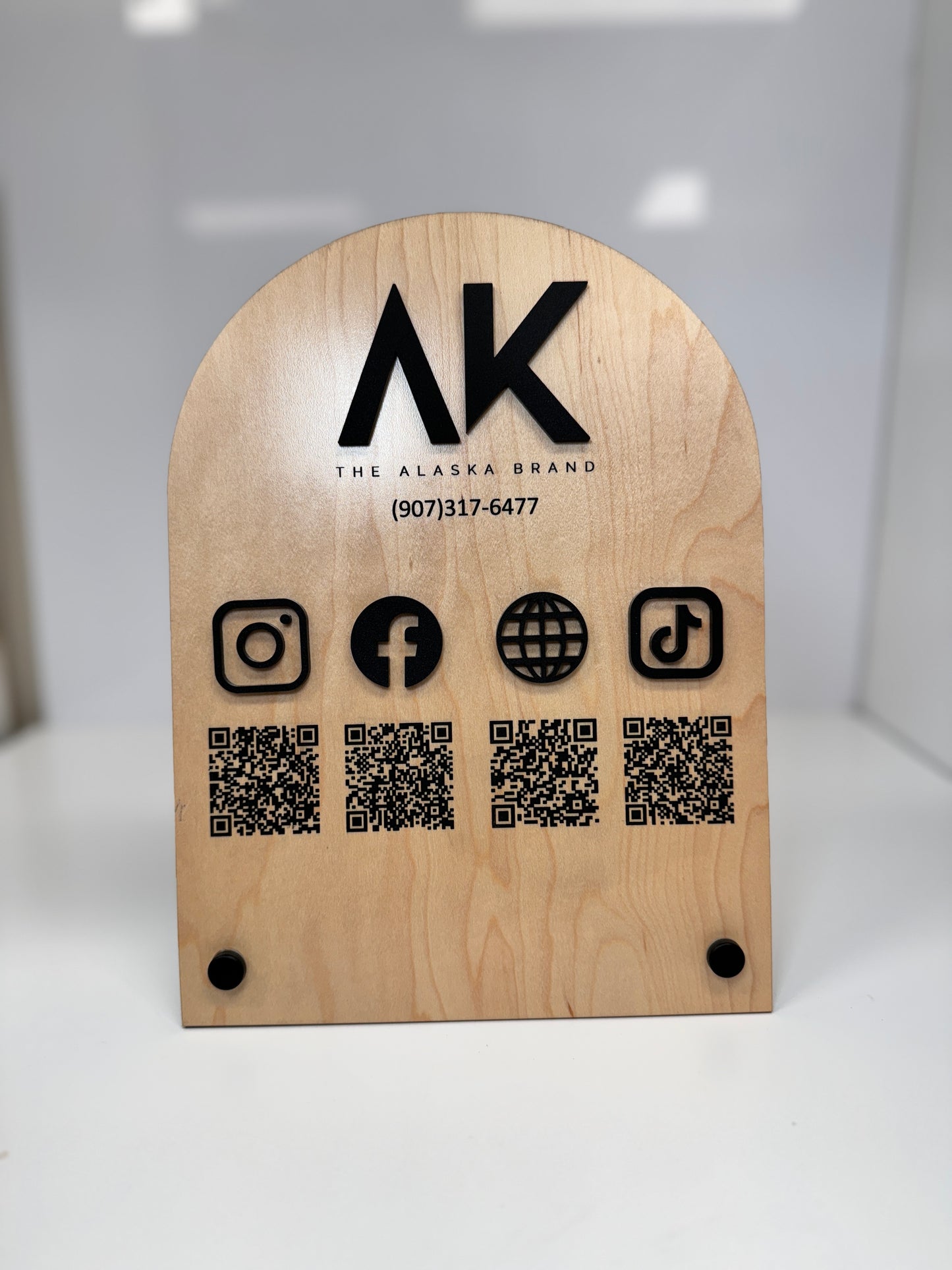 Wooden Custom Social Media Sign