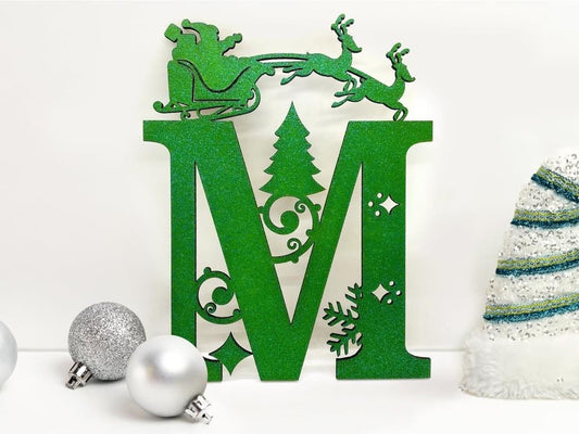 Christmas Last name sign, family name sign, monogram sign, wedding sign