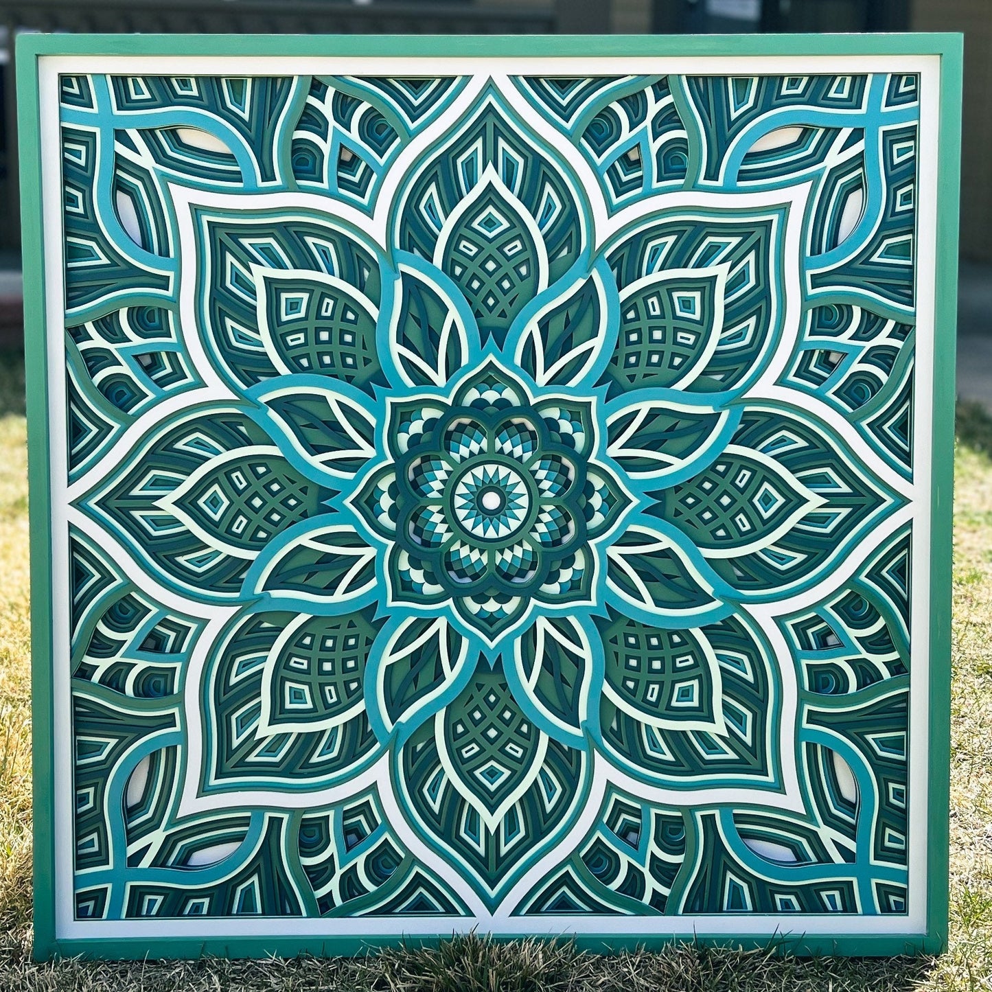 Mandala wall art, boho wall decor, aesthetic room decor, office decor