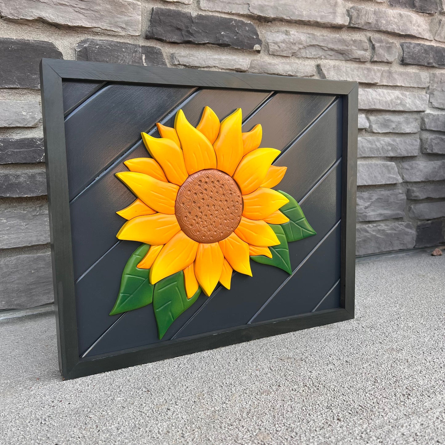 Mother’s Day gift, 3d floral sign, sunflower decor, 3d wood art