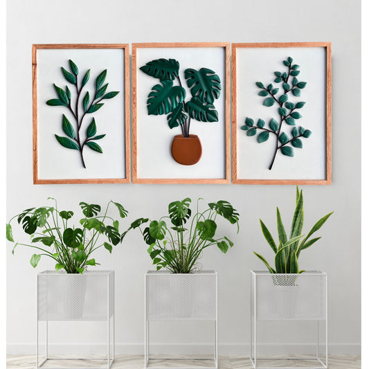 Hand made Botanical 3d Wall Decor, Wall Art Gift For Her