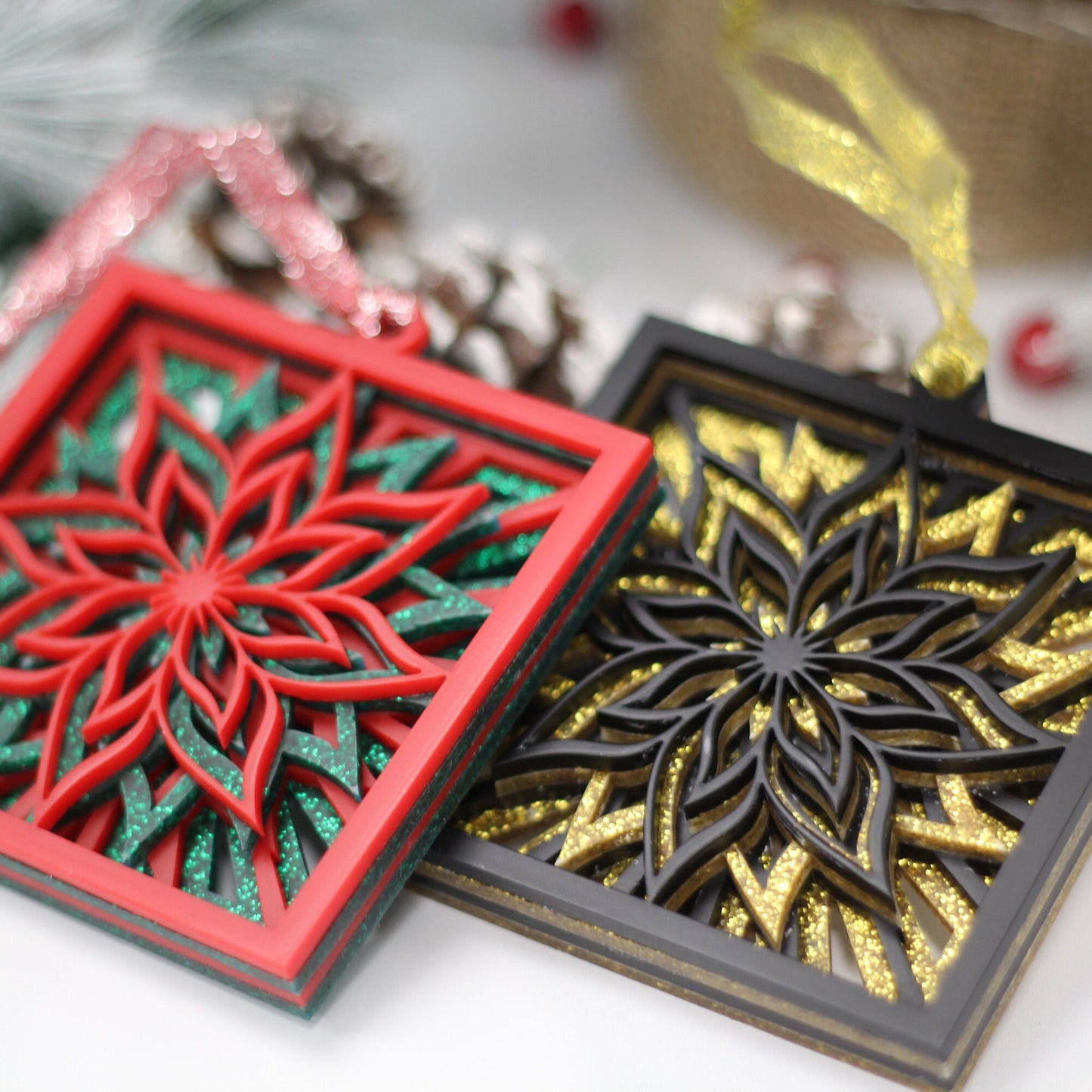 Mandala Ornaments, Christmas Ornaments, Ornaments