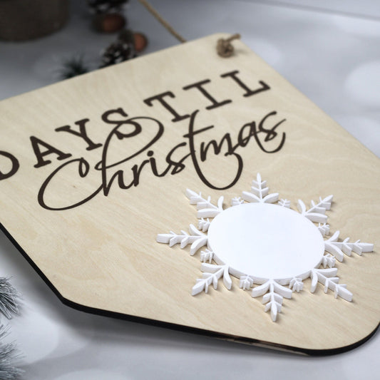Christmas Countdown Sign, Days Until Christmas, Christmas Calender