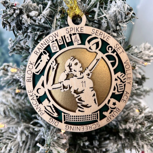 Volleyball Ornament, volleyball gift, Personalized ornaments