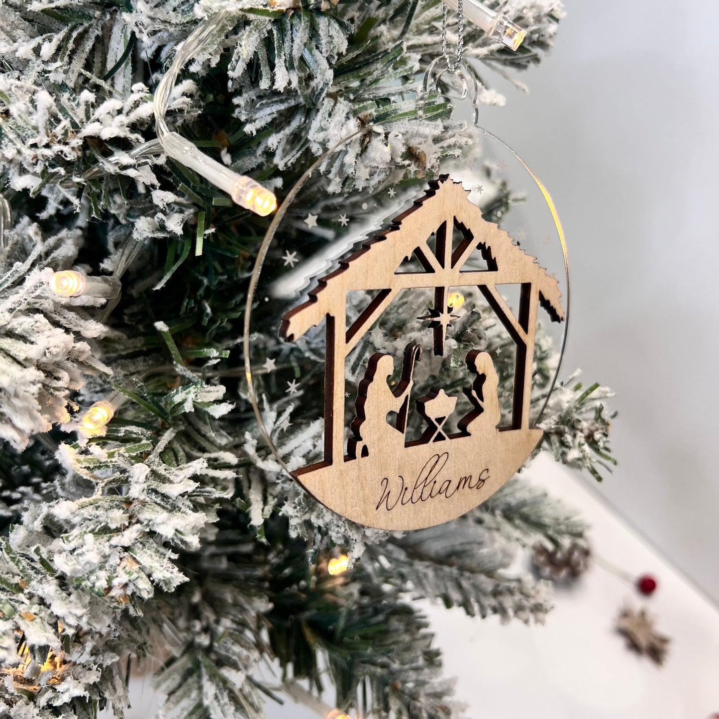 Nativity ornament, personalized ornament